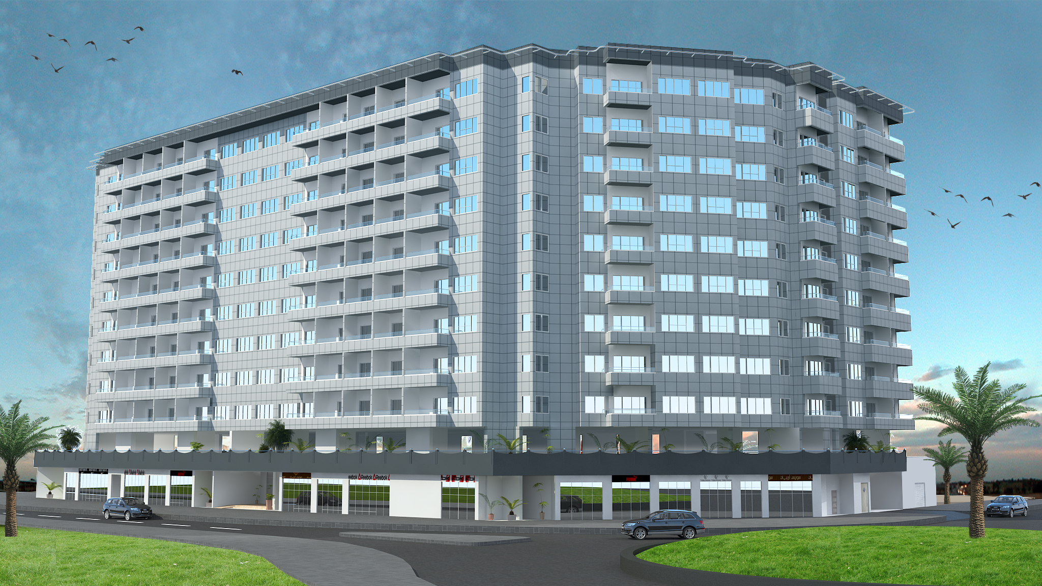 B G 1 PARKING   PODIUM FLOOR   7 TYP.   9TH   ROOF RESIDENTIAL BUILDING